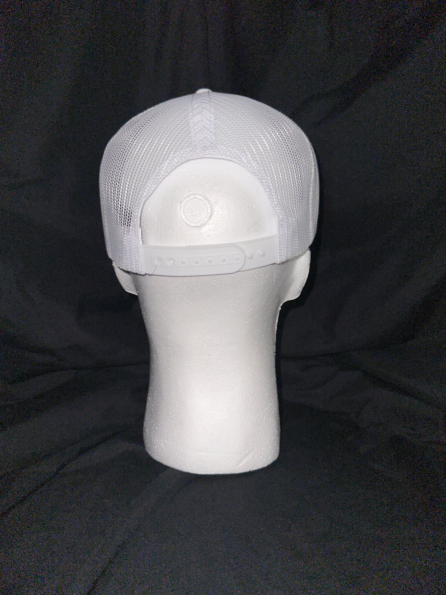 “FAM” Hard-Front SnapBack Hat White With Black “FAM” Logo Embroidery