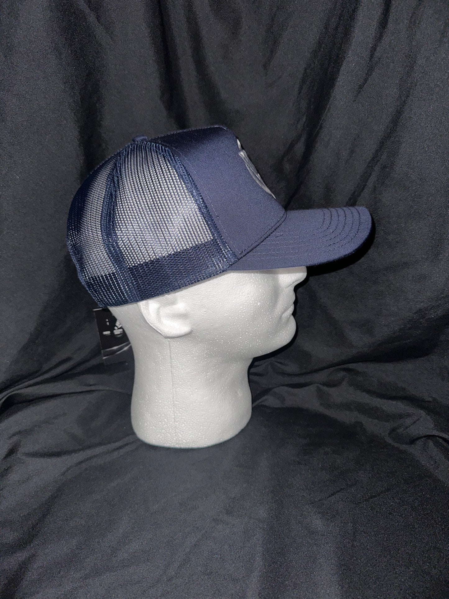 “FAM” Hard-Front SnapBack Hat Navy Blue With White “FAM” Logo Embroidery