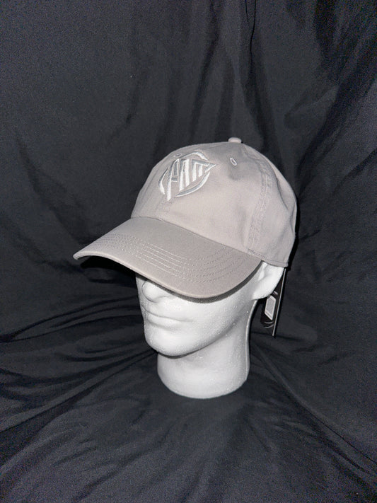“FAM” StrapBack Hat Gray With White “FAM” Logo Embroidery